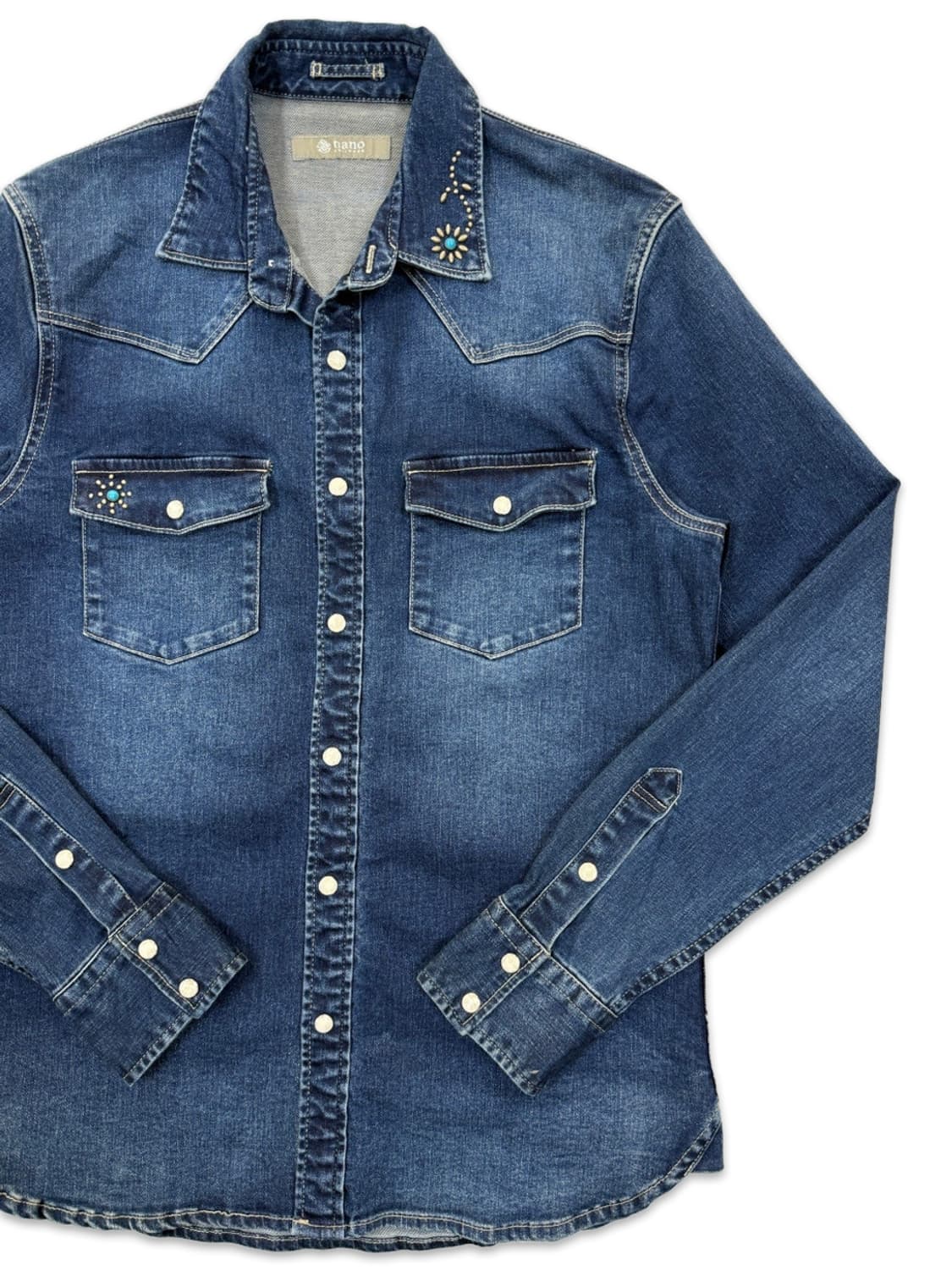 빈티지 Nano Universe 웨스턴 스터드 데님 셔츠 상품이미지2