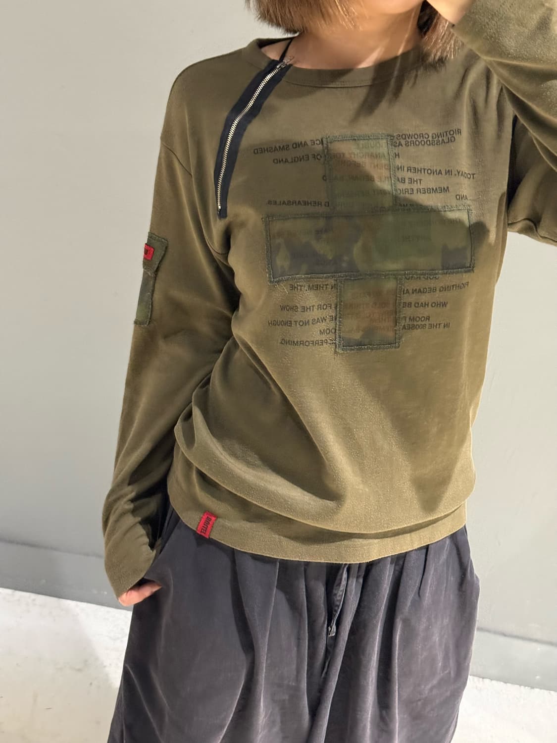 camo pattern cross point long sleeve 상품이미지3