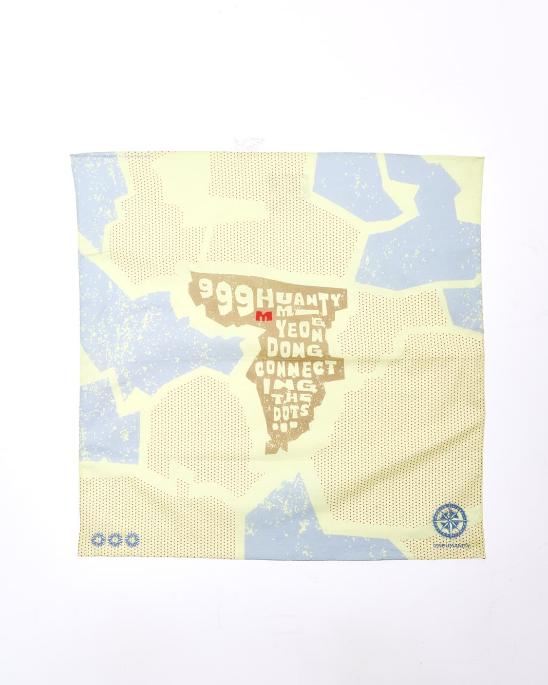 999휴머니티 MAP BANDANNA (YELLOW) 새상품 상품이미지1