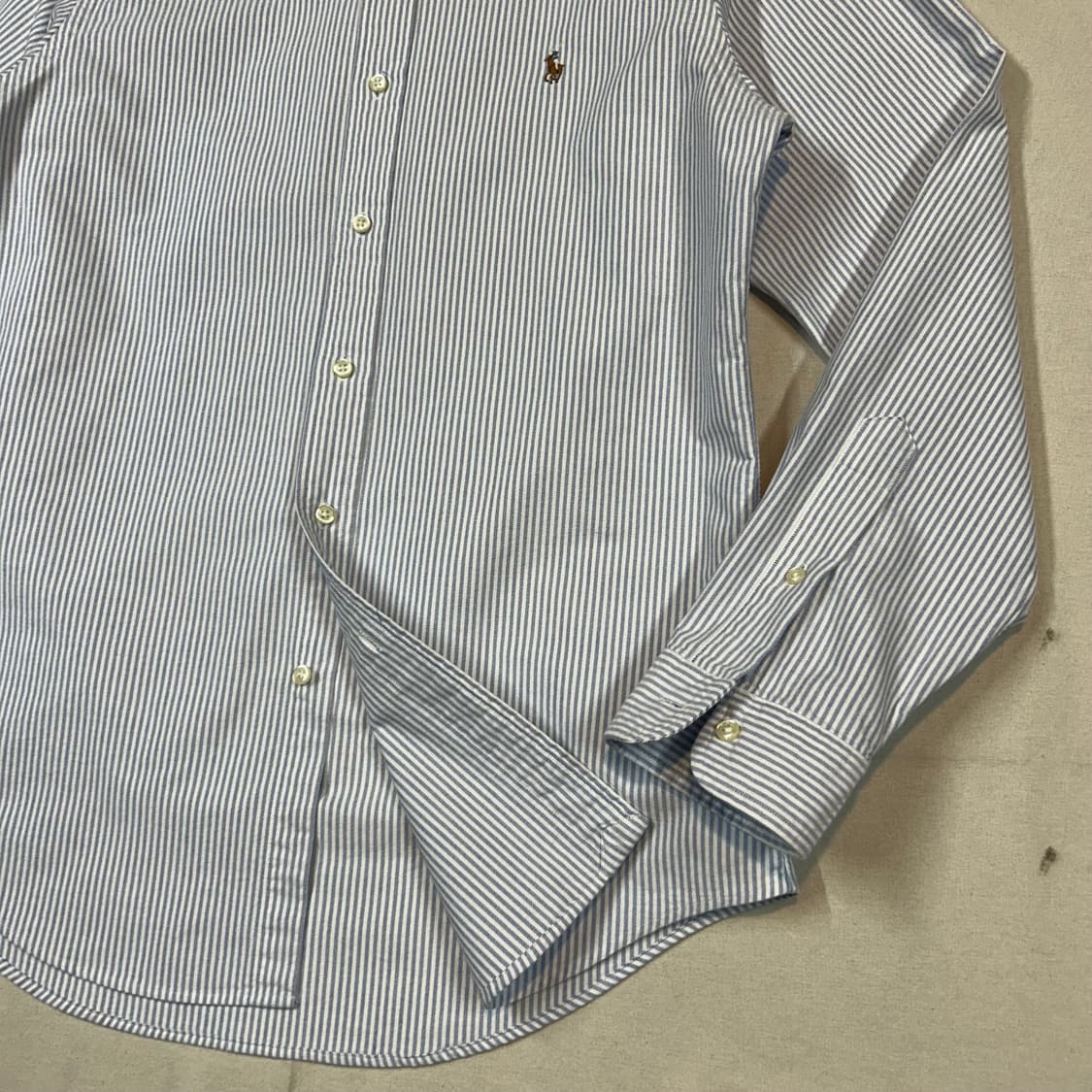 M) 폴로 랄프로렌 클래식 하늘색 스트라이프 옥스포드 셔츠 상품이미지5