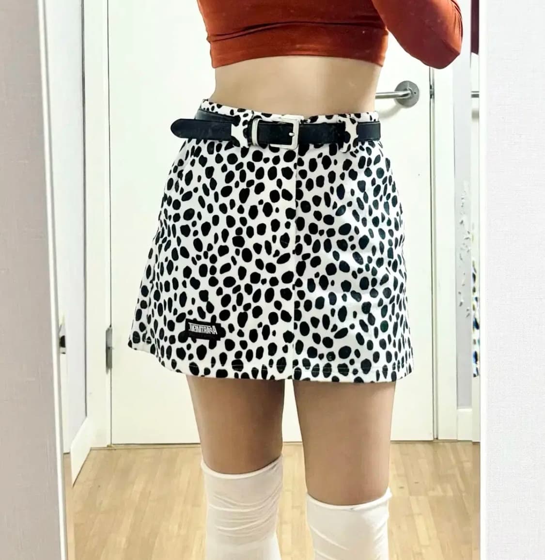 아파트먼트 달마시안 101 패턴 미니스커트 치마 상품이미지1