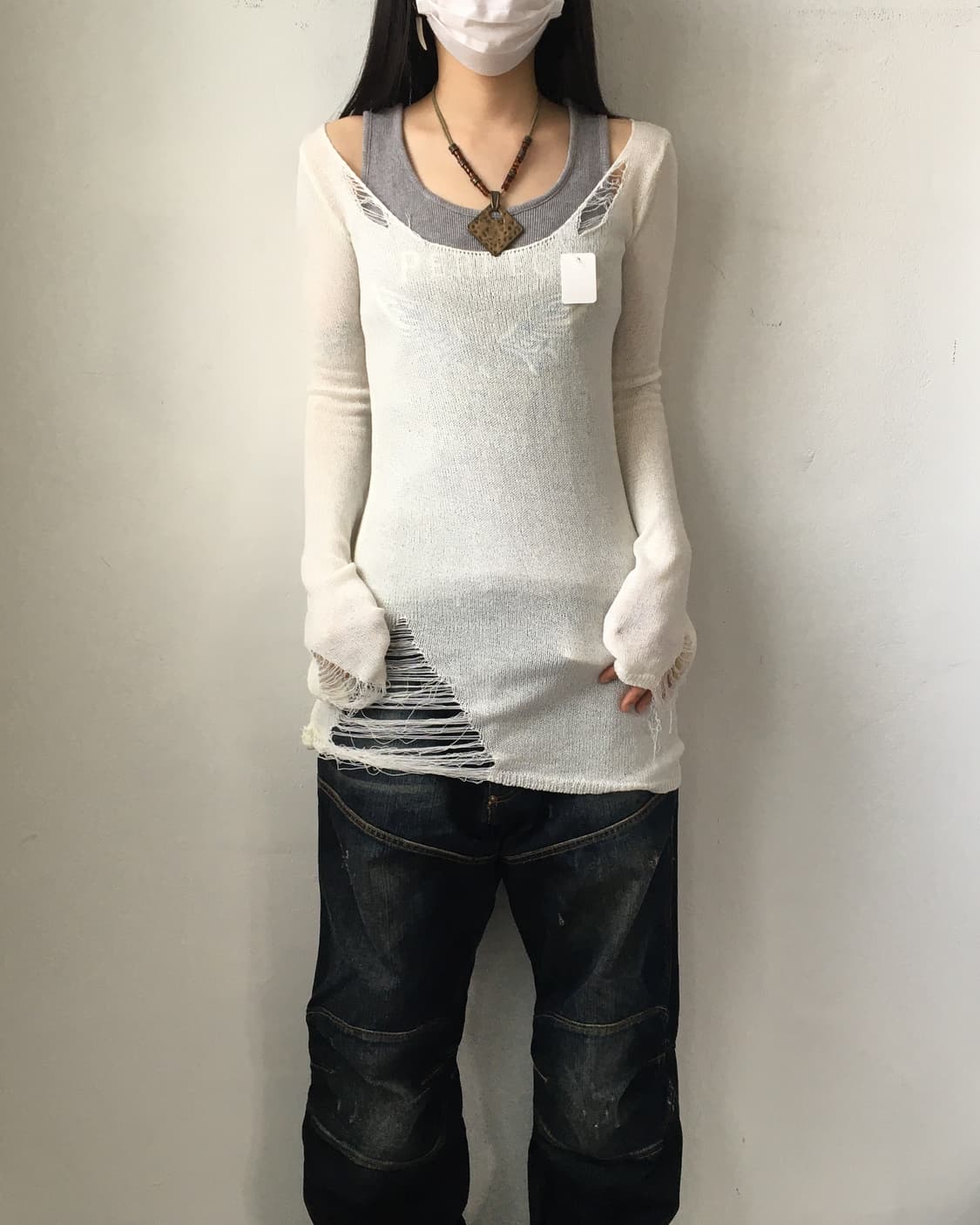 Damage point knit 상품이미지1