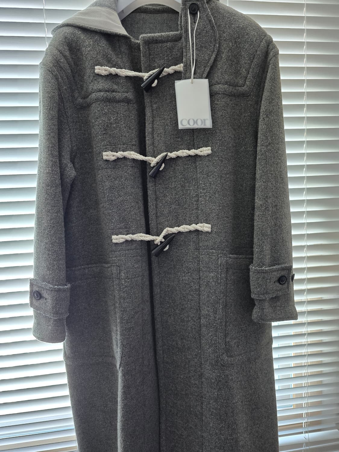 25FW 쿠어 더플코트 그레이멜란지 S (새상품) 상품이미지1