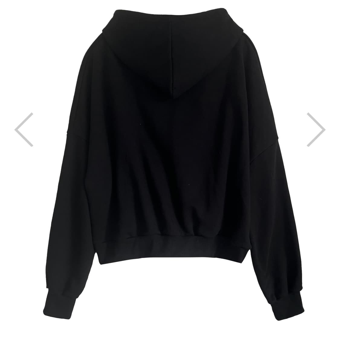 more saucy 모어새씨 아일렛 후드 점퍼 후드집업 블랙 eyelet 상품이미지2