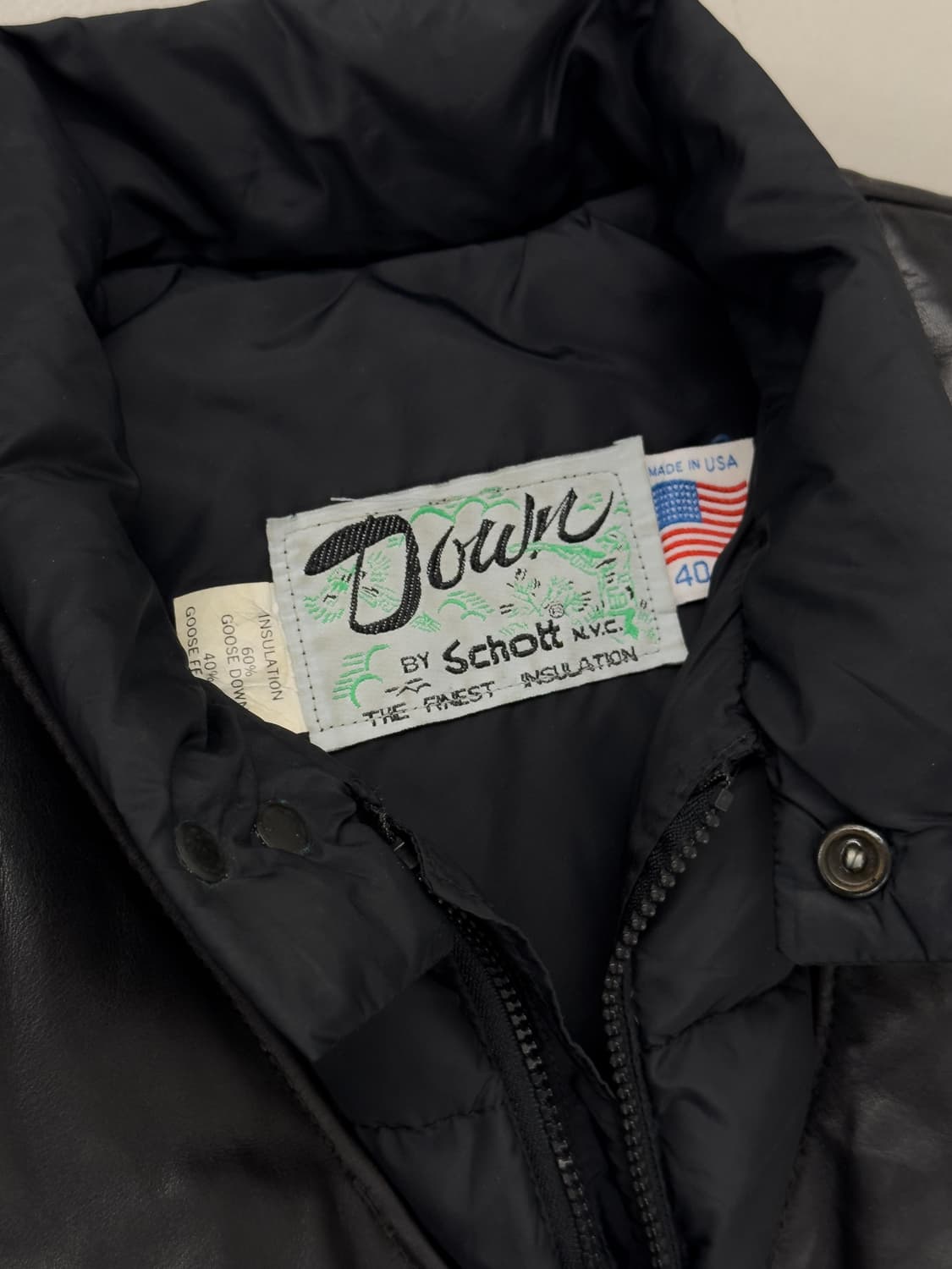 80s 쇼트 레더 다운 자켓 상품이미지7