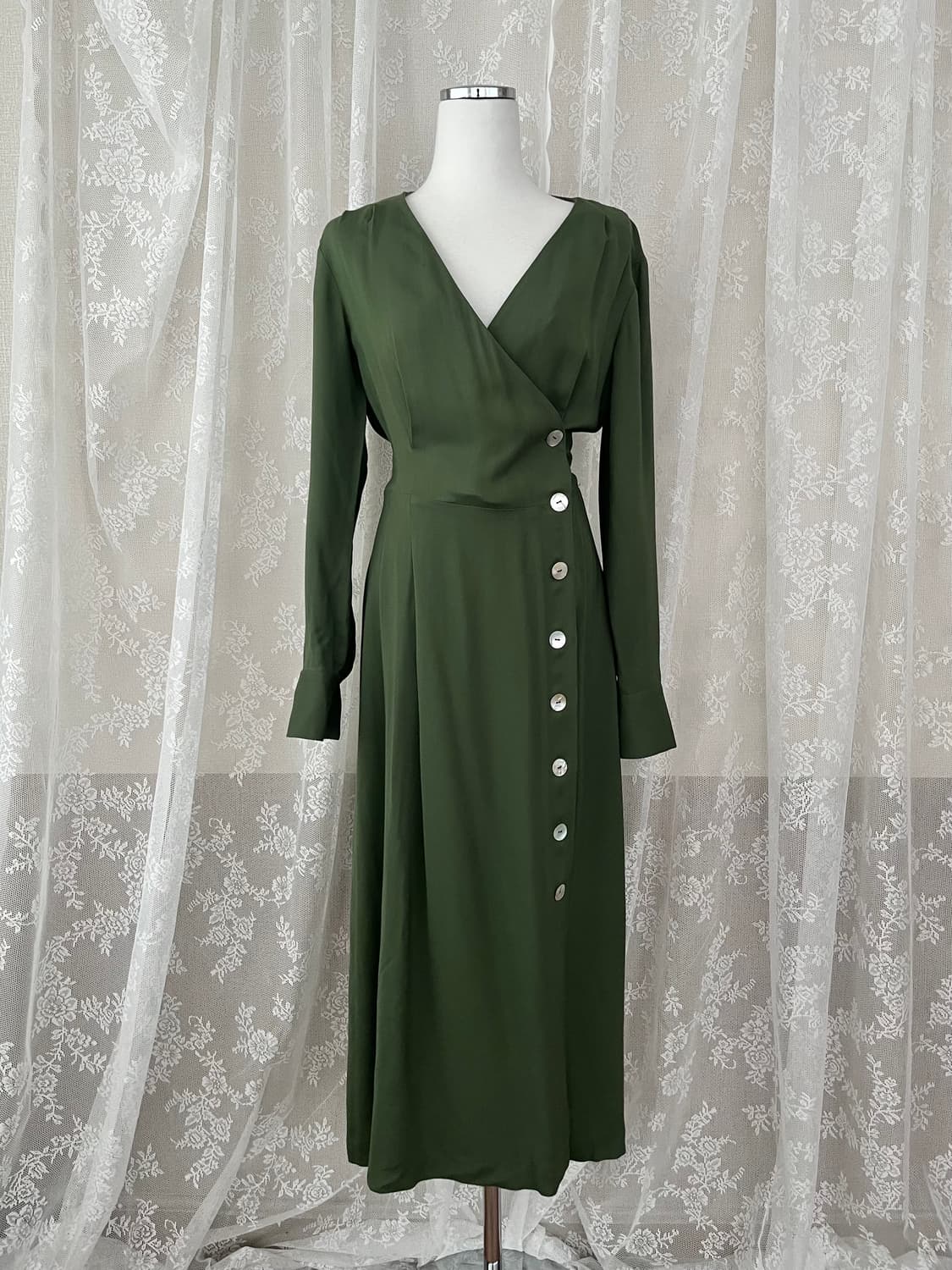 36) 마시모두띠 롱 원피스 그린 상품이미지1