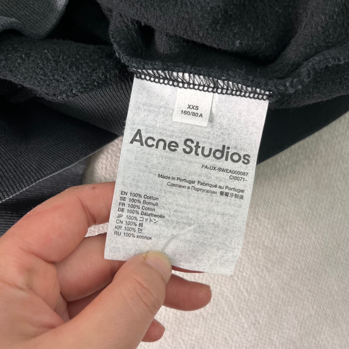 W 95 아크네스튜디오 페이스로고 릴렉스 맨투맨 상품이미지7