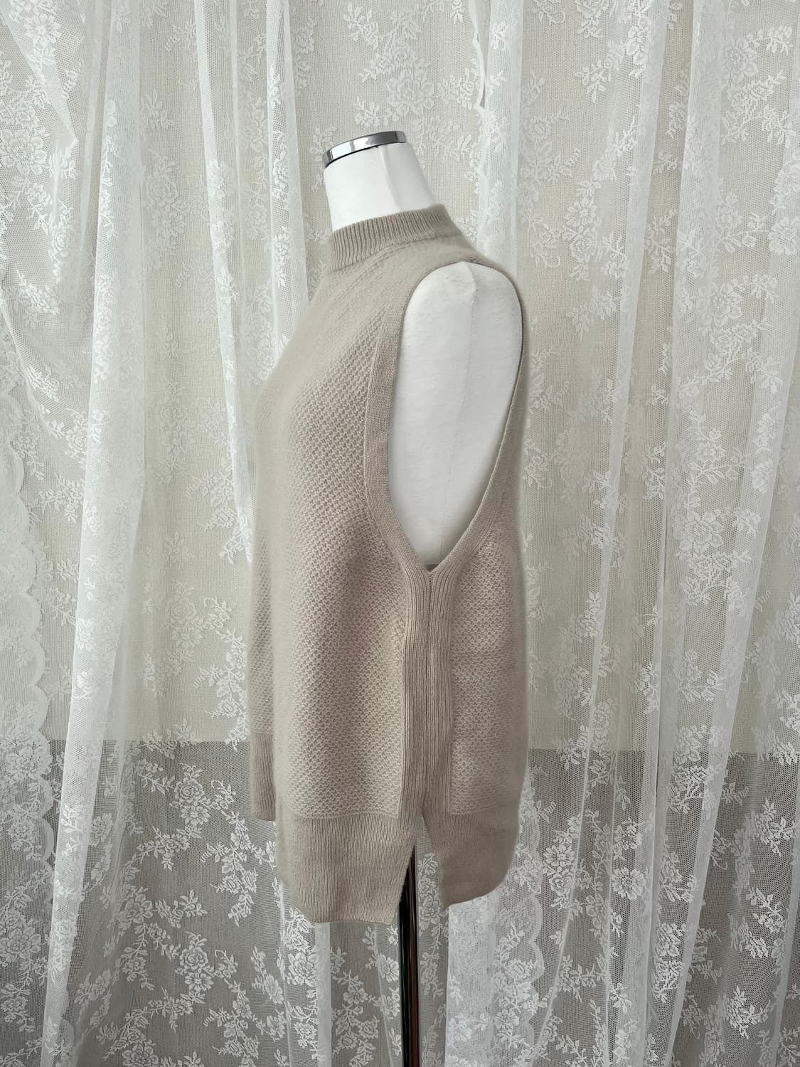 F) PUPA for ever 캐시미어 100 니트 조끼 베이지 상품이미지2