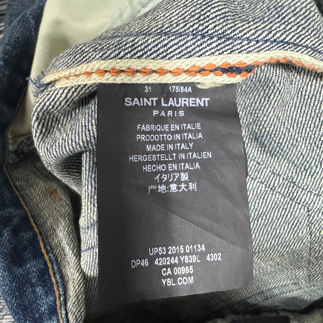 생로랑 남성 무릎 디스진 31사이즈  상품이미지7