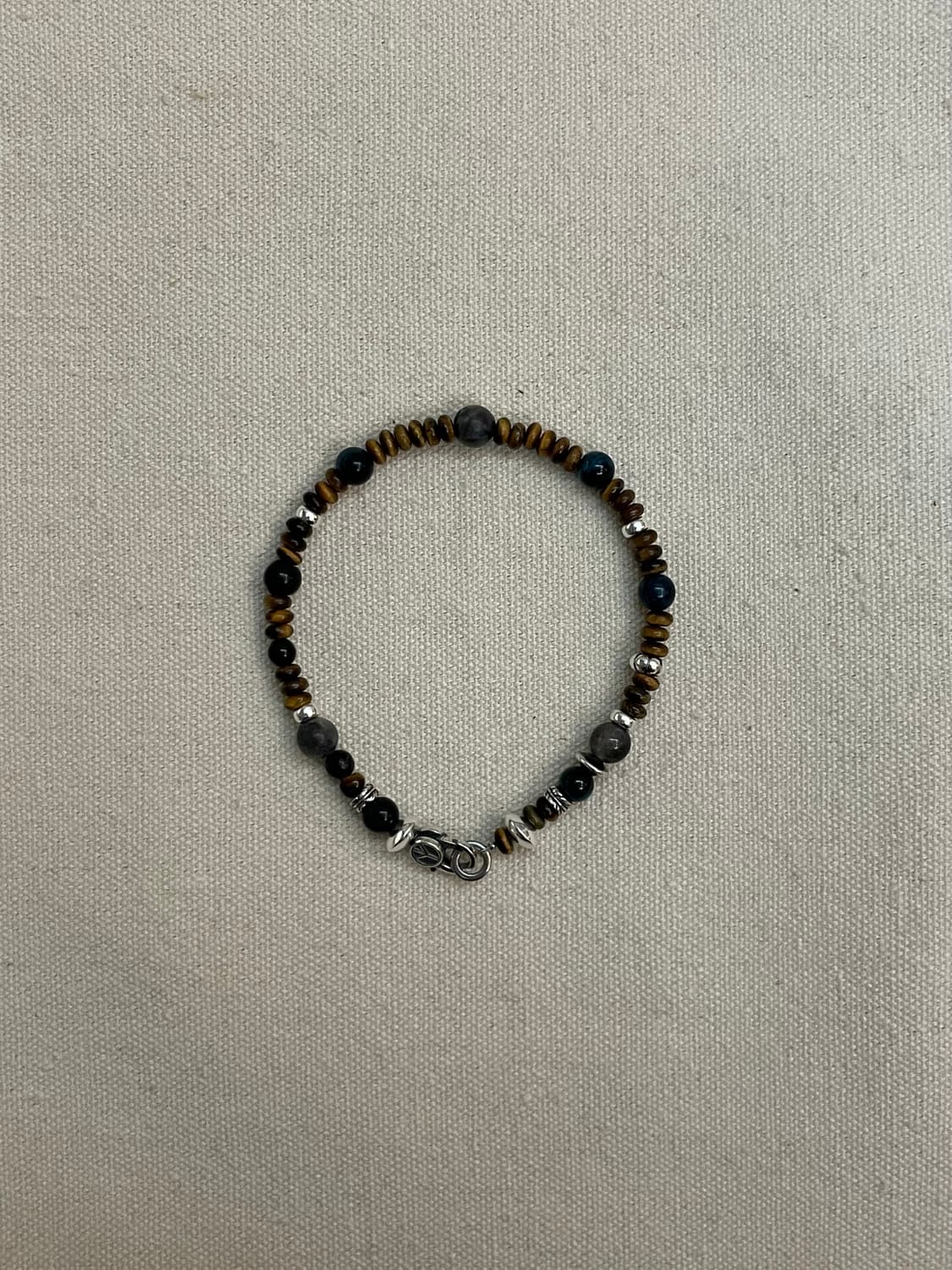 Silver & Tiger Eye Stone Bracelet 상품이미지1