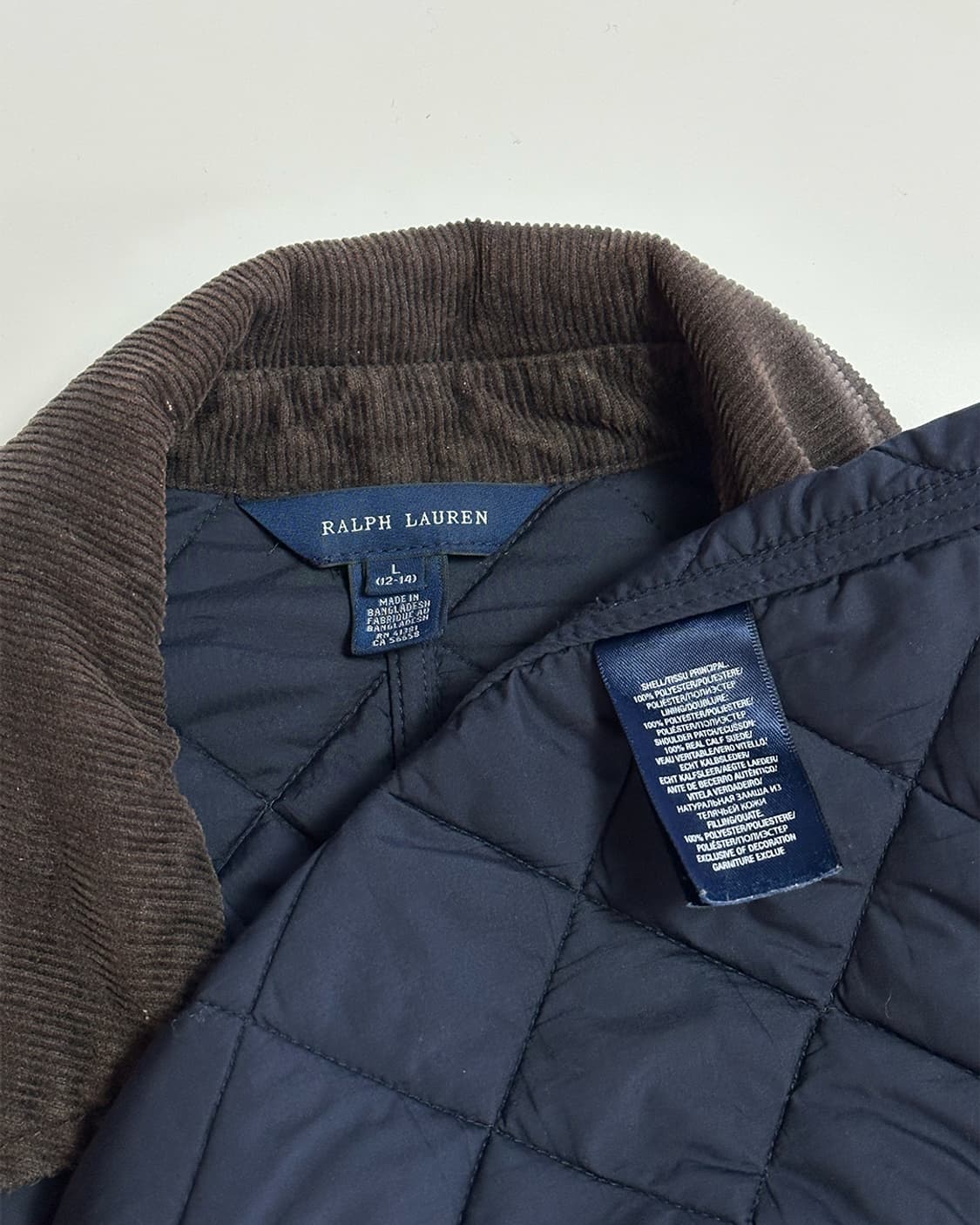 랄프로렌 코듀로이 카라 퀼팅 자켓 상품이미지4