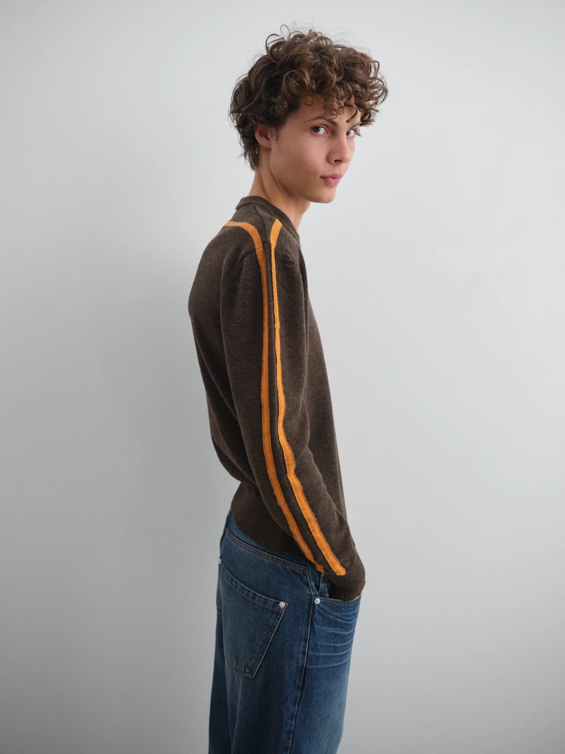 (L) 기마구아스 Sports jumper 니트 브라운 상품이미지3