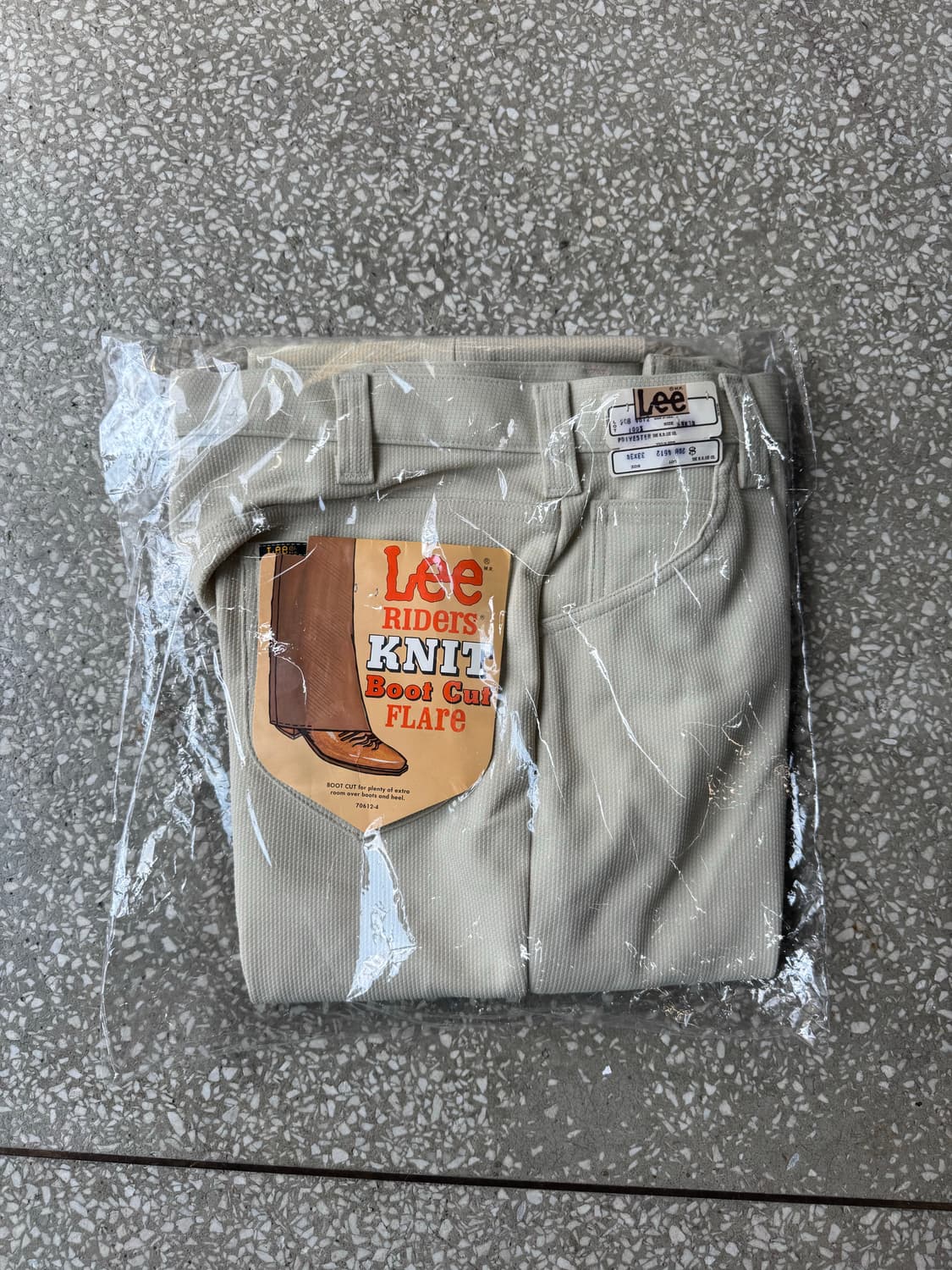 70s lee 빈티지 폴리원단 플레어 부츠컷 팬츠 데드스탁 33/34 상품이미지1