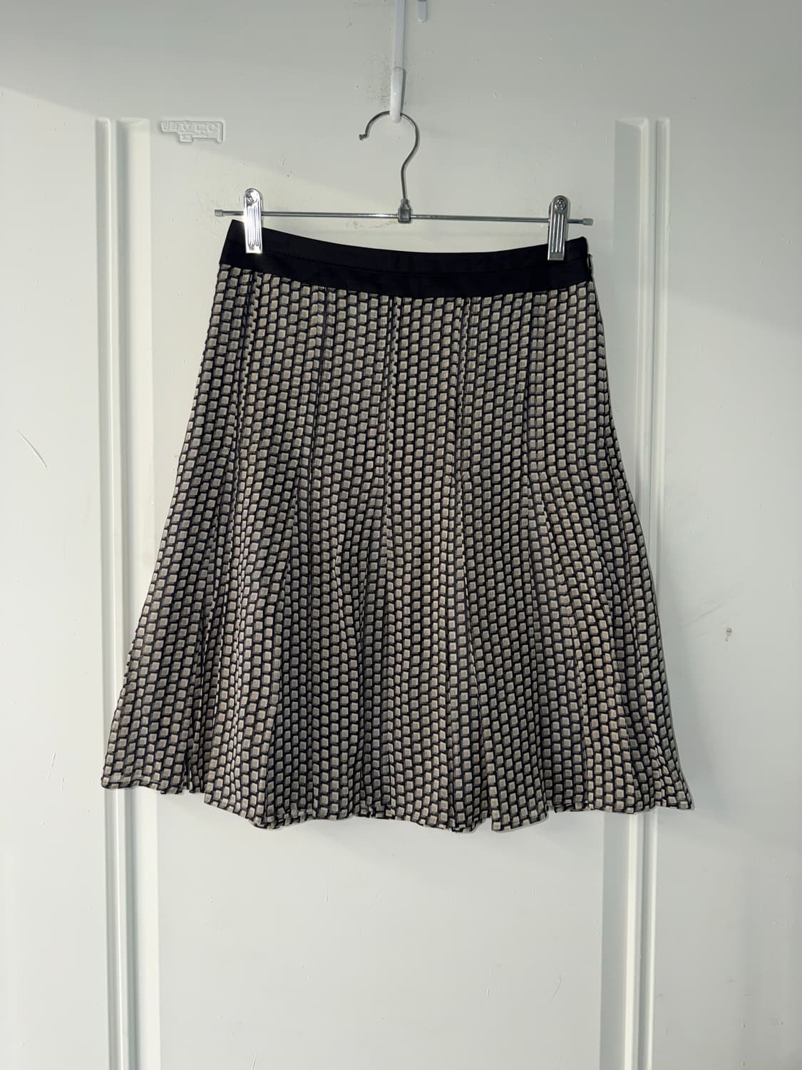 일본빈티지 패턴 플리츠 미디스커트 상품이미지5