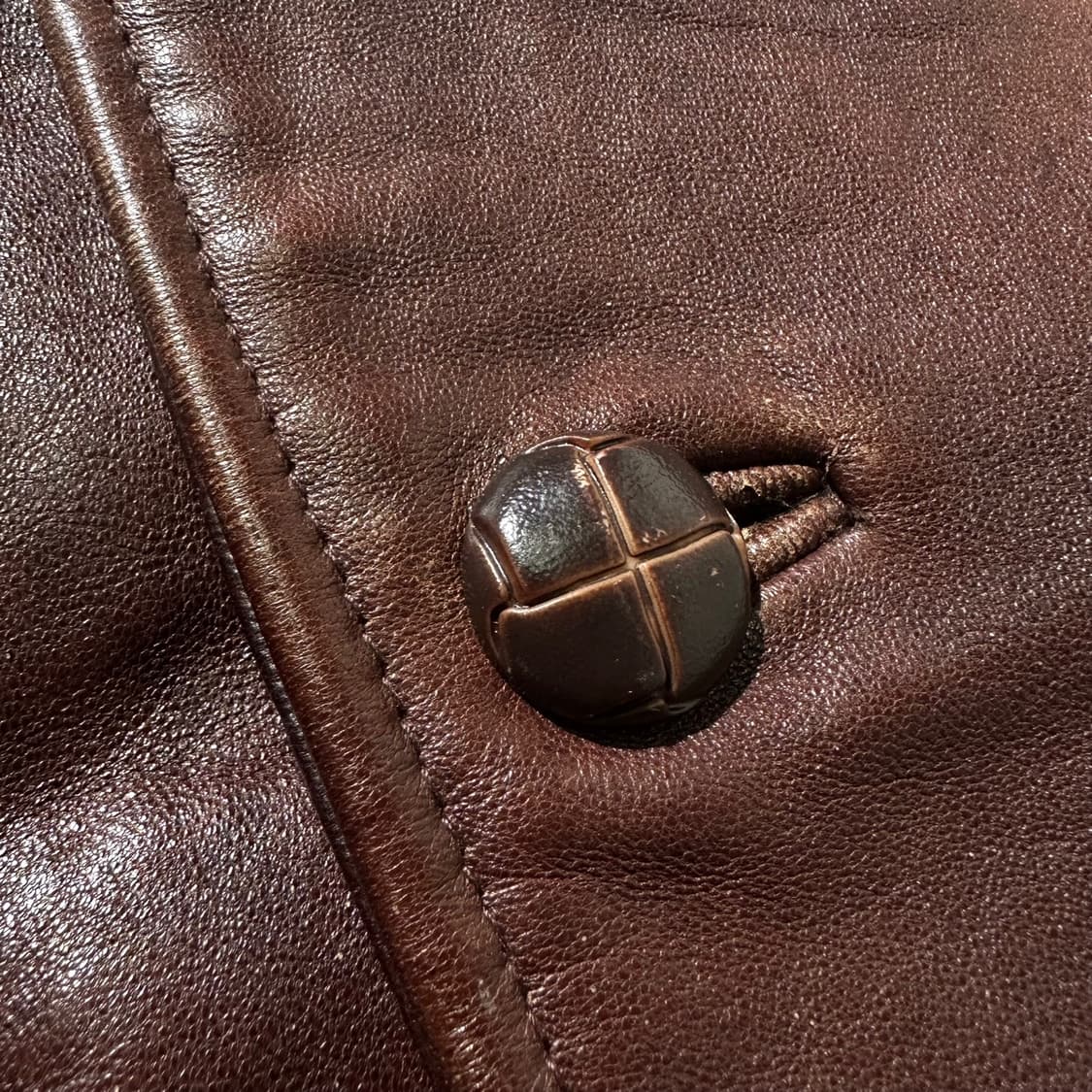 Via Nuova 카우 나파레더 스티치 웨스턴 자켓 상품이미지4