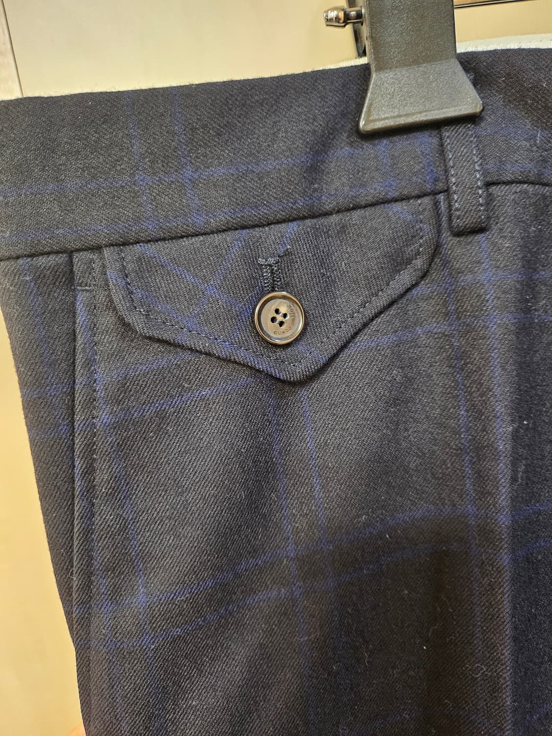 커스텀멜로우 남성 네이비 체크 슬랙스 34 상품이미지2