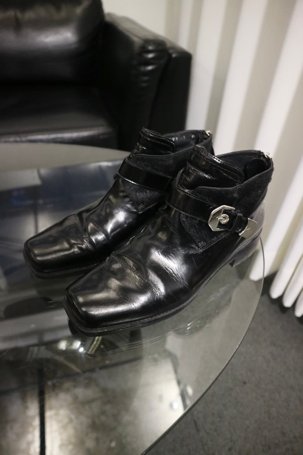 Stuart Weitzman leather fur boots 상품이미지1