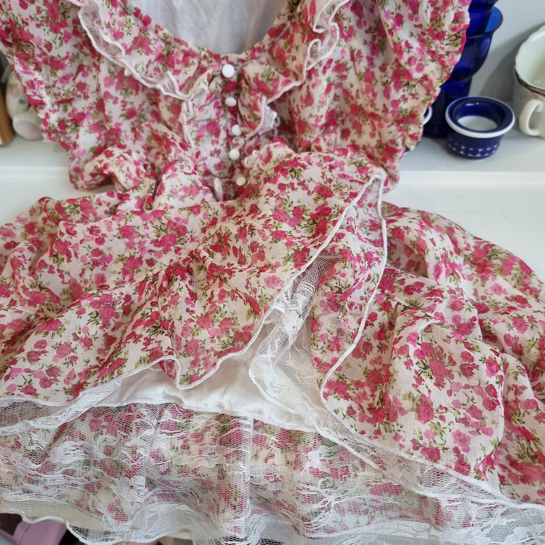 플로럴 프릴 튜닉 원피스 상품이미지6