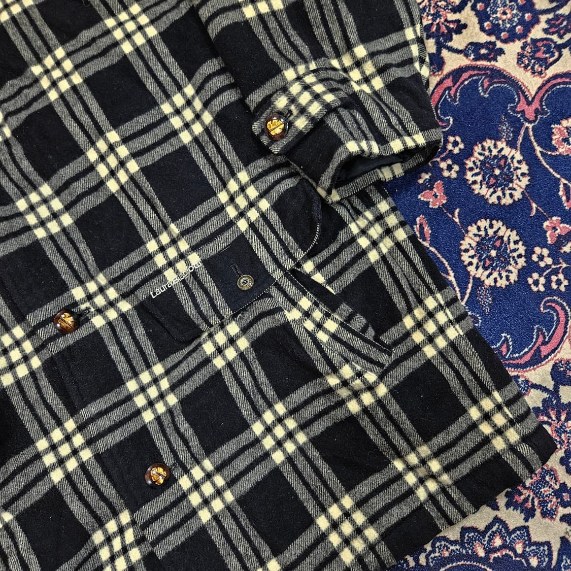 라우라비오지아티 빈티지 플란넬 체크 자켓 100 상품이미지3