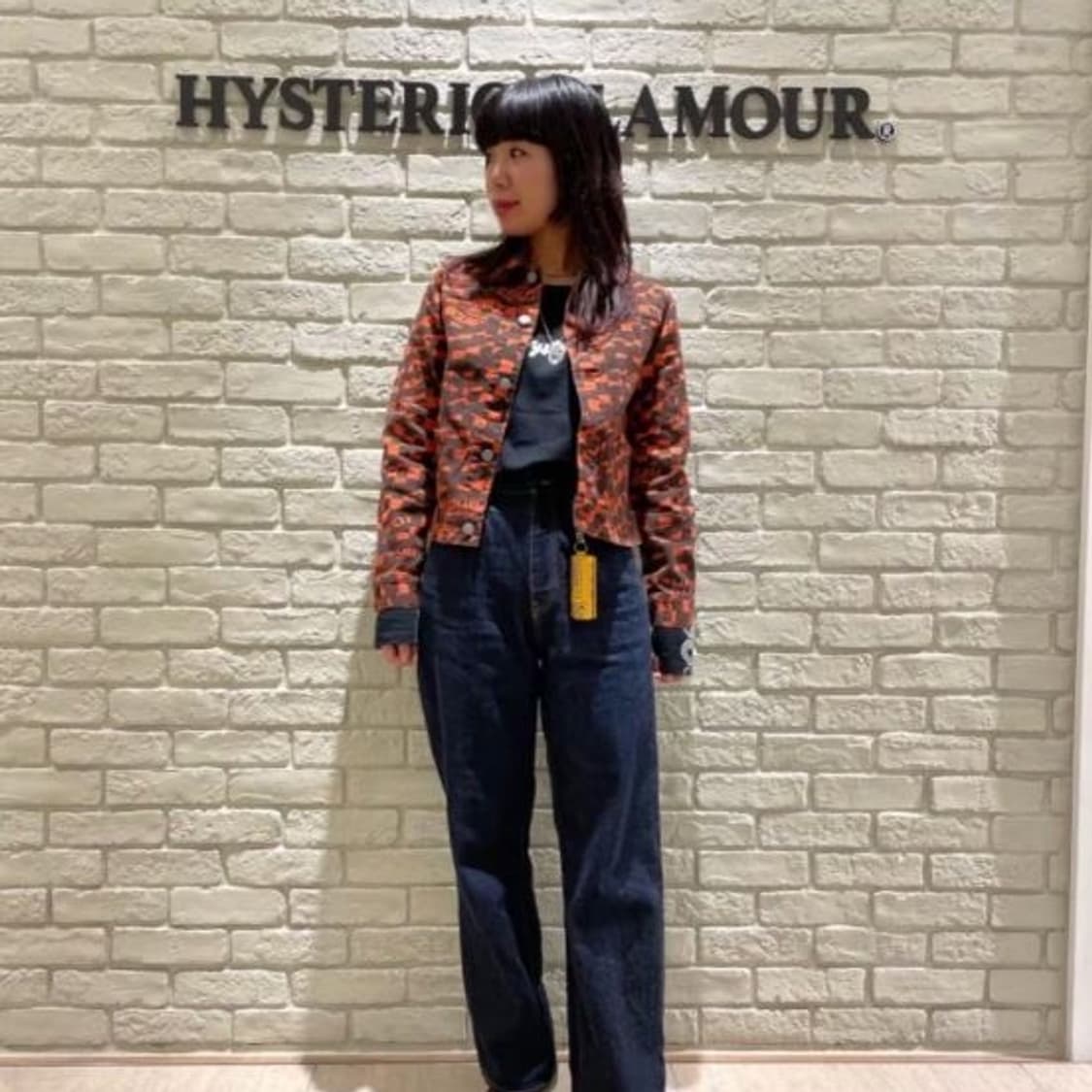 히스테릭글래머 체커보드 지브라 트러커 자켓 오렌지/블랙 상품이미지9