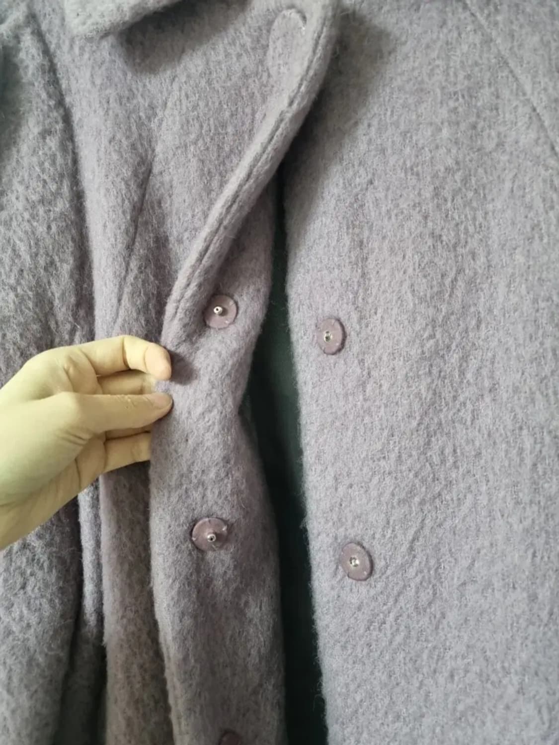 라벤더 울 알파카 코트 (세탁 완료) 상품이미지7