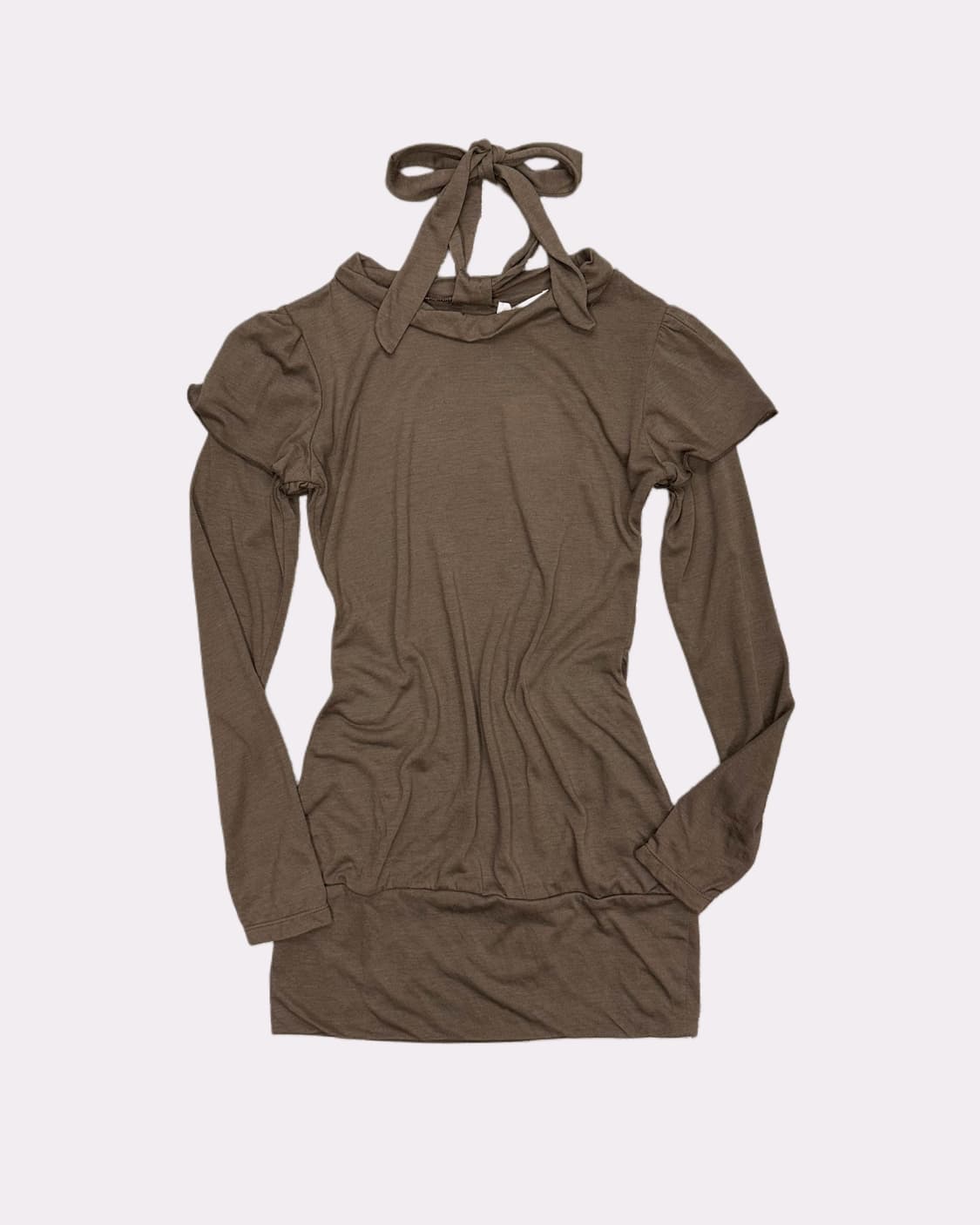 halter ribbon layered t-shirt 상품이미지1