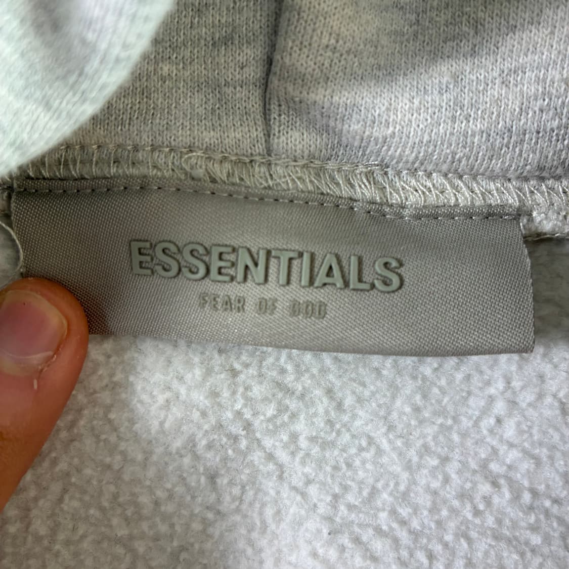 Essentials  에센셜스 피어오브갓즈 그레이 빅로고 후드티  상품이미지6