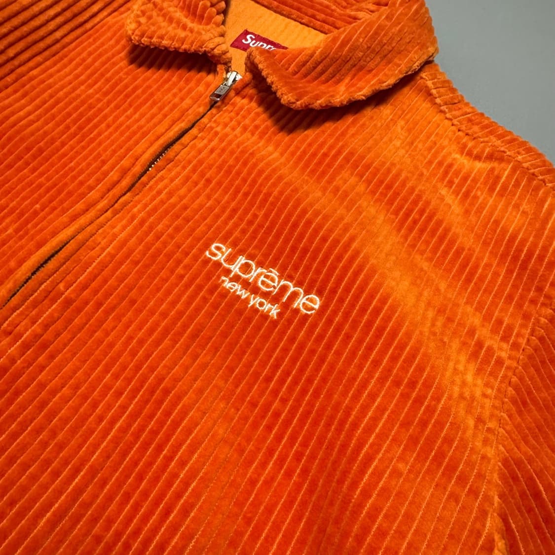 슈프림 20ss week6 오렌지 와이드웨일 코듀로이 집업 해링턴 자켓 상품이미지4