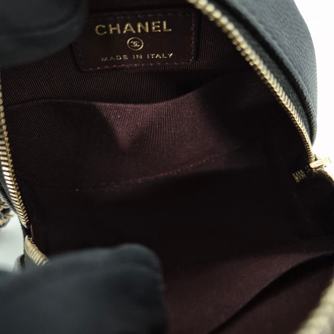 샤넬 캐비어 탬버린 체인 크로스백 블랙 (AP0245) 상품이미지8