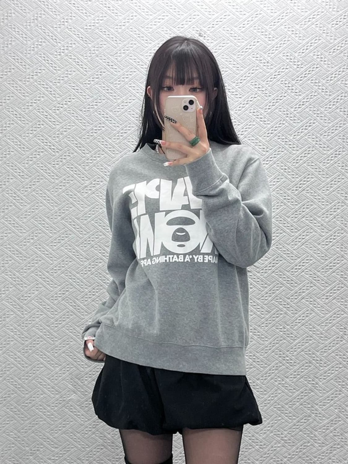 베이프 AAPE 빈티지 스트릿 펑크 빅 스펠아웃 맨투맨 L C10701 상품이미지2