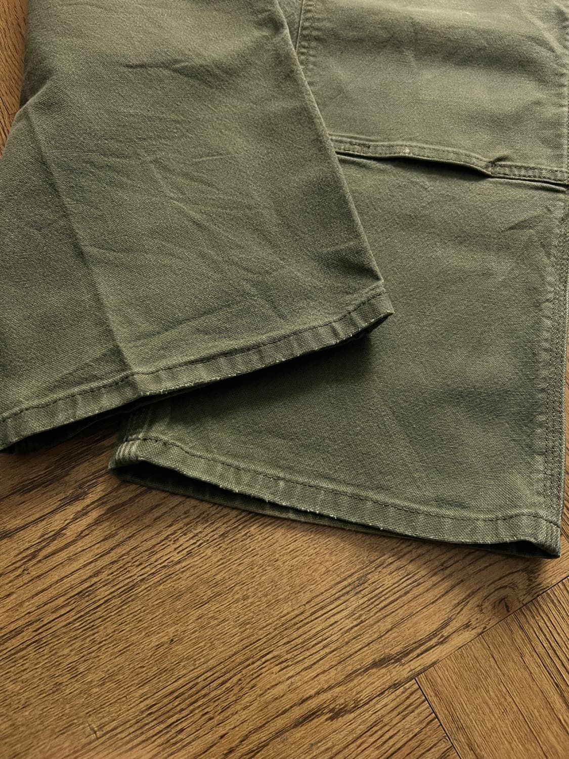 [38]칼하트 USA 더티워싱 모스그린 더블니 워크 팬츠 상품이미지6