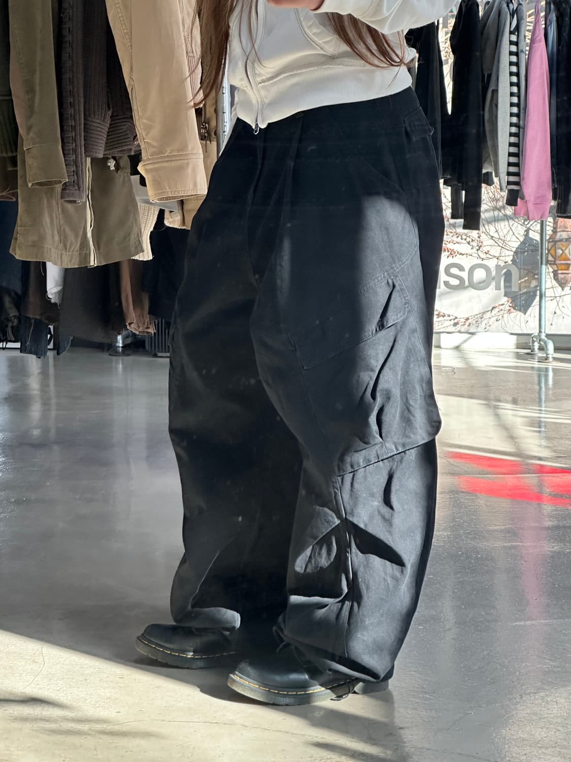 빈티지 벌룬 카고 팬츠 블랙 상품이미지3