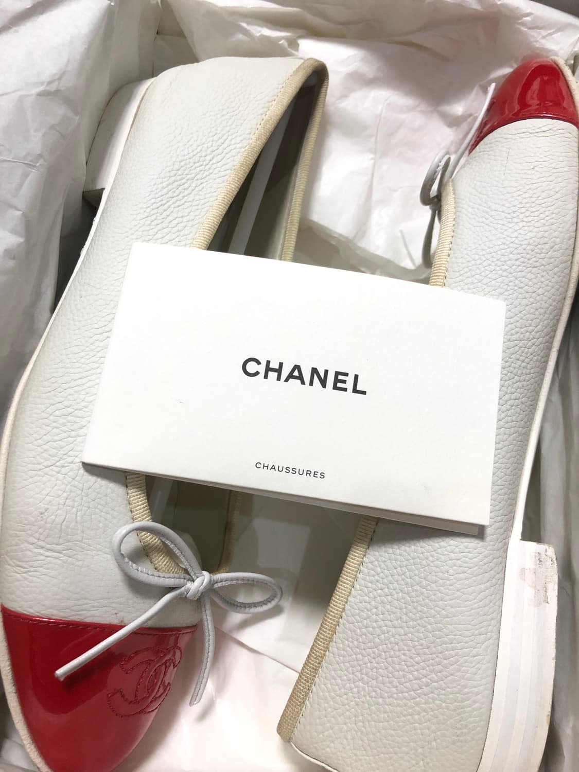 샤넬 발레리나 투톤 플랫 슈즈 상품이미지9