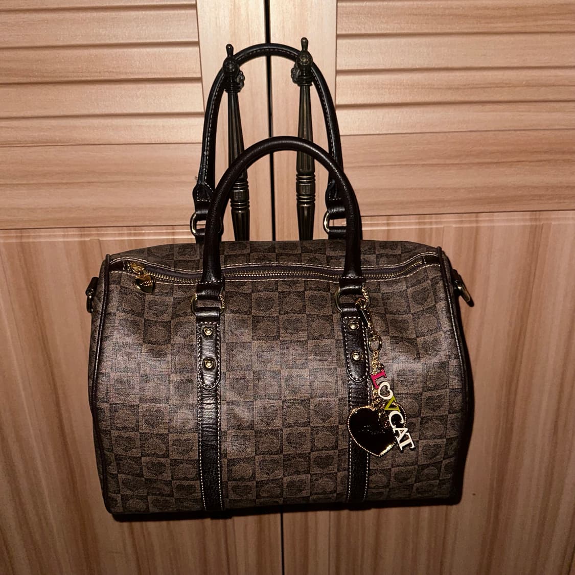 LOVCAT 러브캣 오네갸루 하트 패턴 토트백 보스턴백 모노패턴 빈티지 상품이미지2