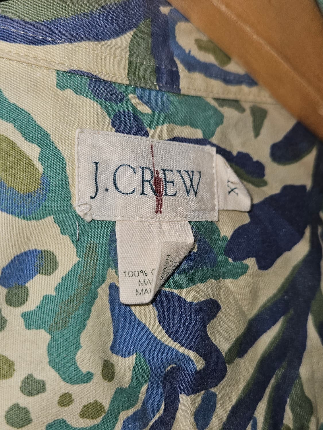 90s 빈티지 J.CREW 제이크루 플로럴 반팔셔츠 하와이안 XL 상품이미지4