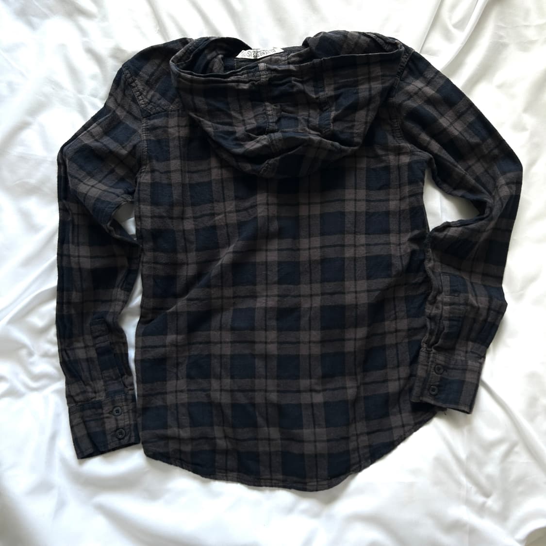 빈티지 후드 체크 긴팔셔츠 상품이미지8
