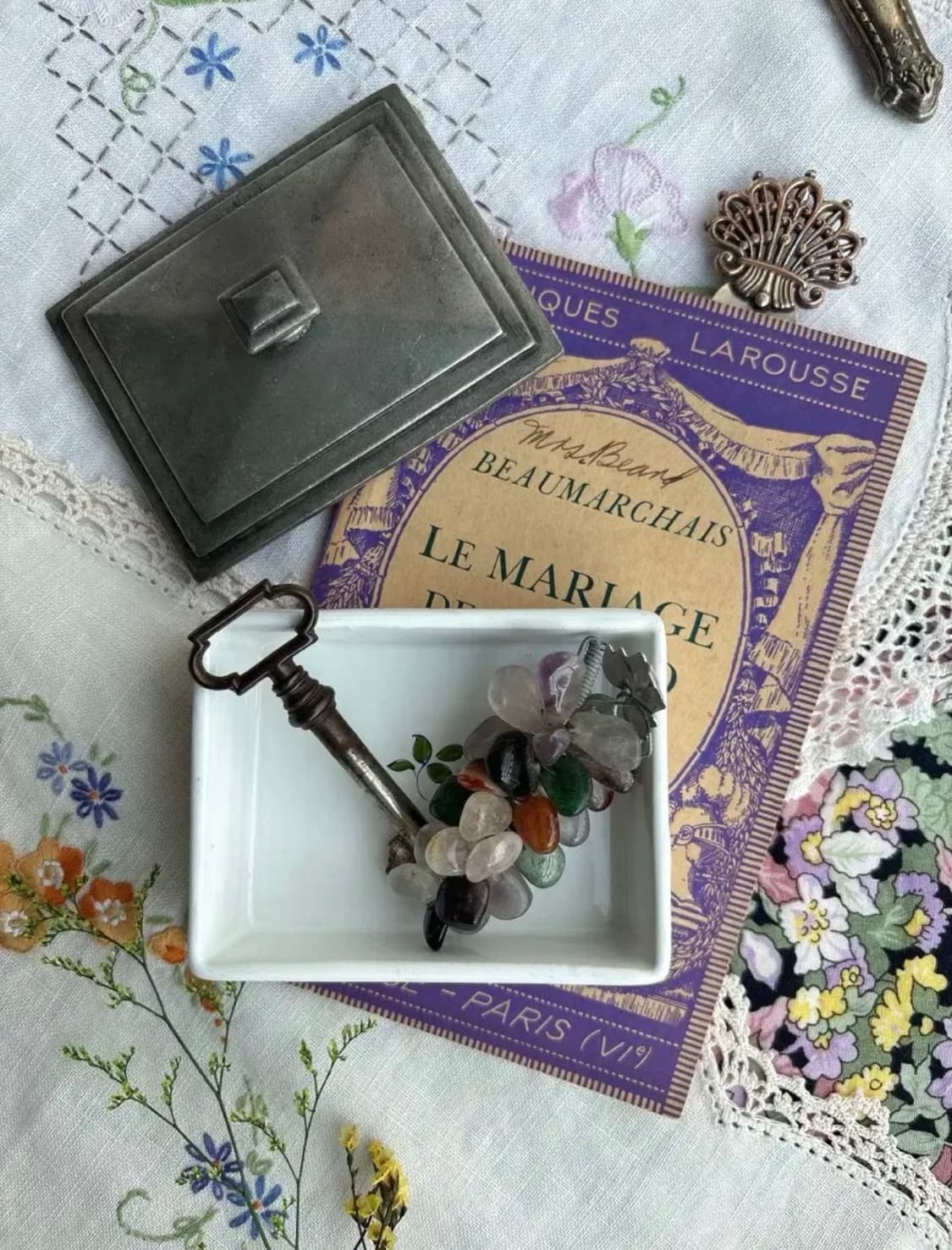 [초레어] Air France Concorde 주석리드 버터돔 잼용기 상품이미지1