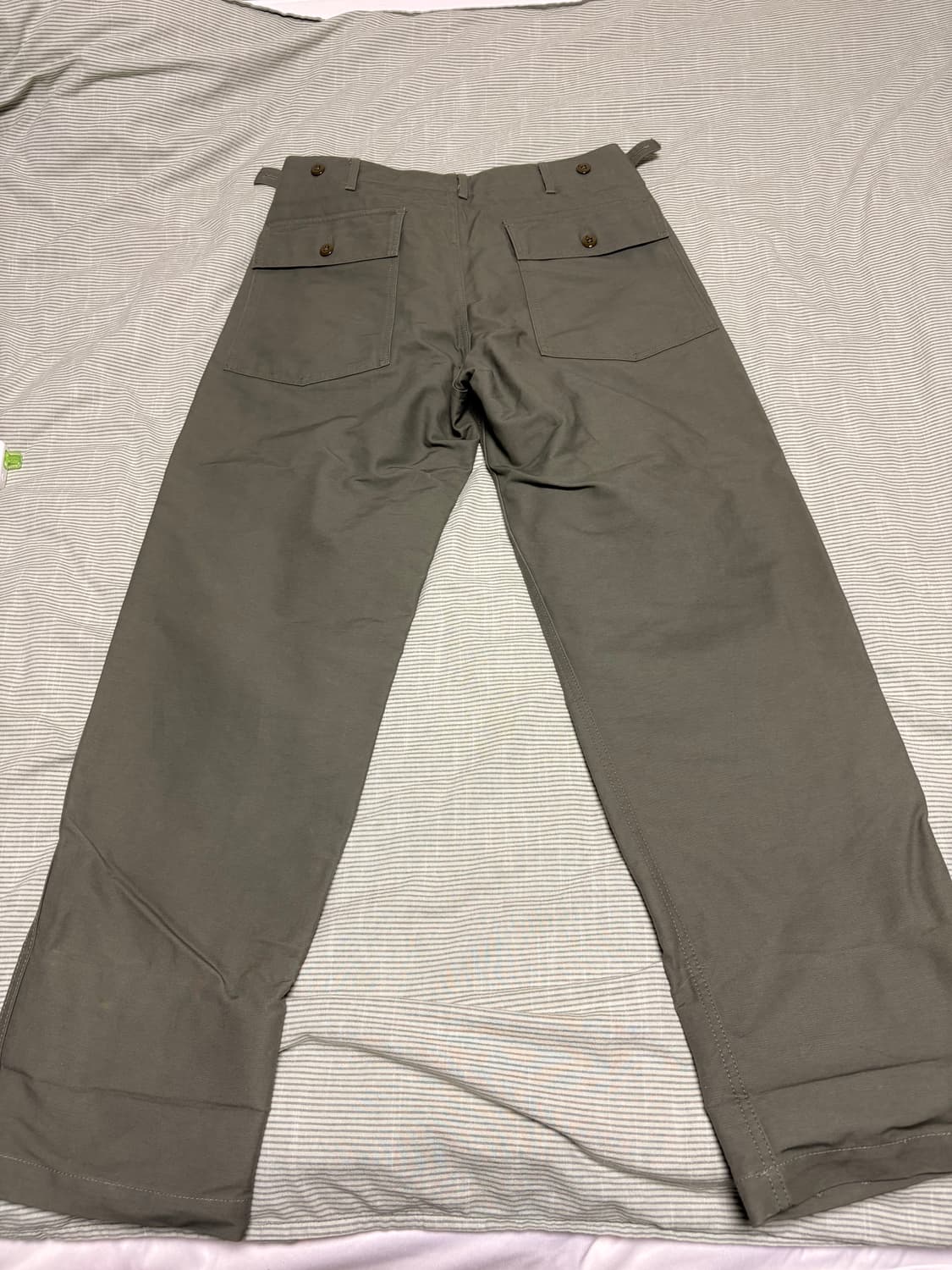 엔지니어드 가먼트 퍼티그 팬츠 올리브 코튼 립스타 상품이미지2