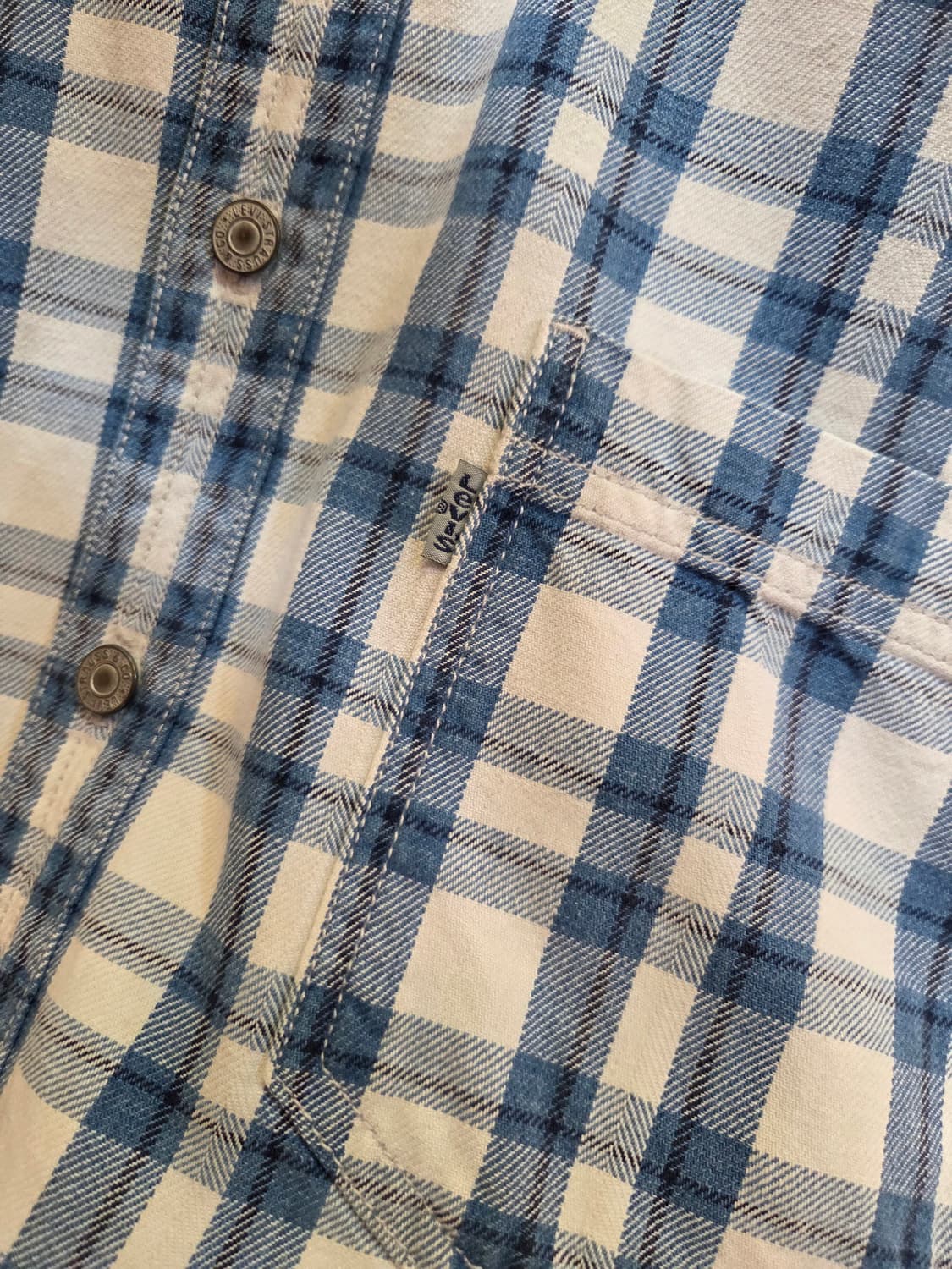 Levis 리바이스 블루체크 반팔셔츠 상품이미지3