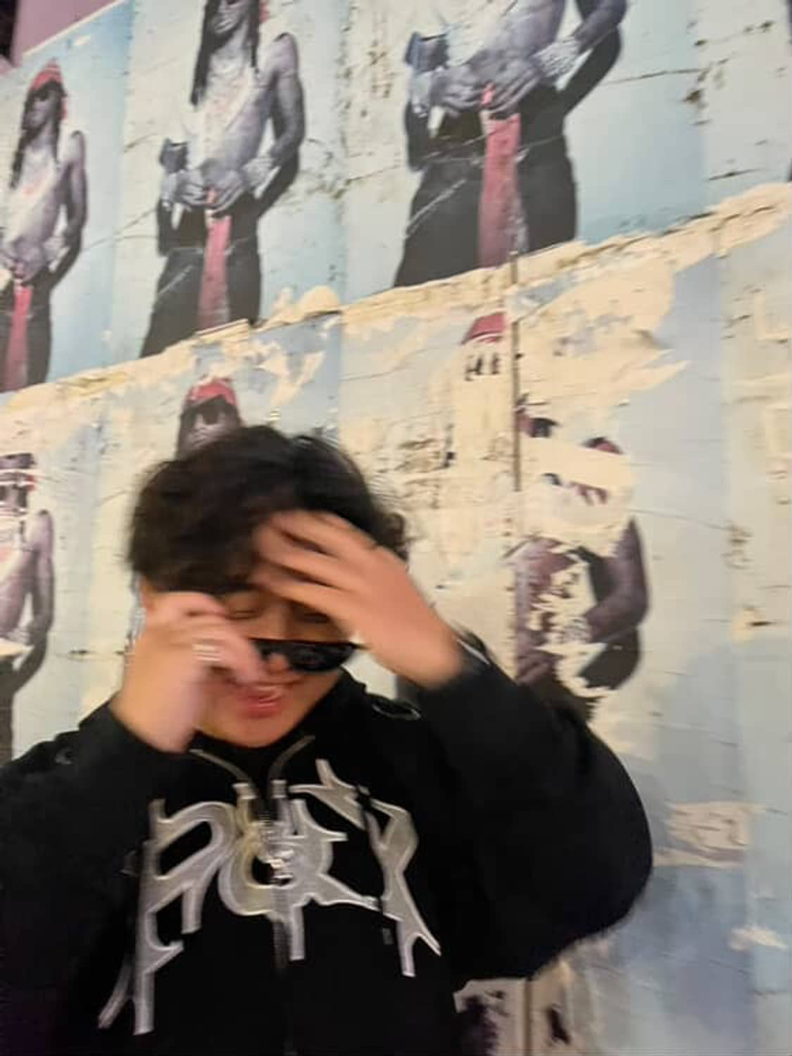 펑크앤요 punkandyo 로고 후드집업 블랙 상품이미지6