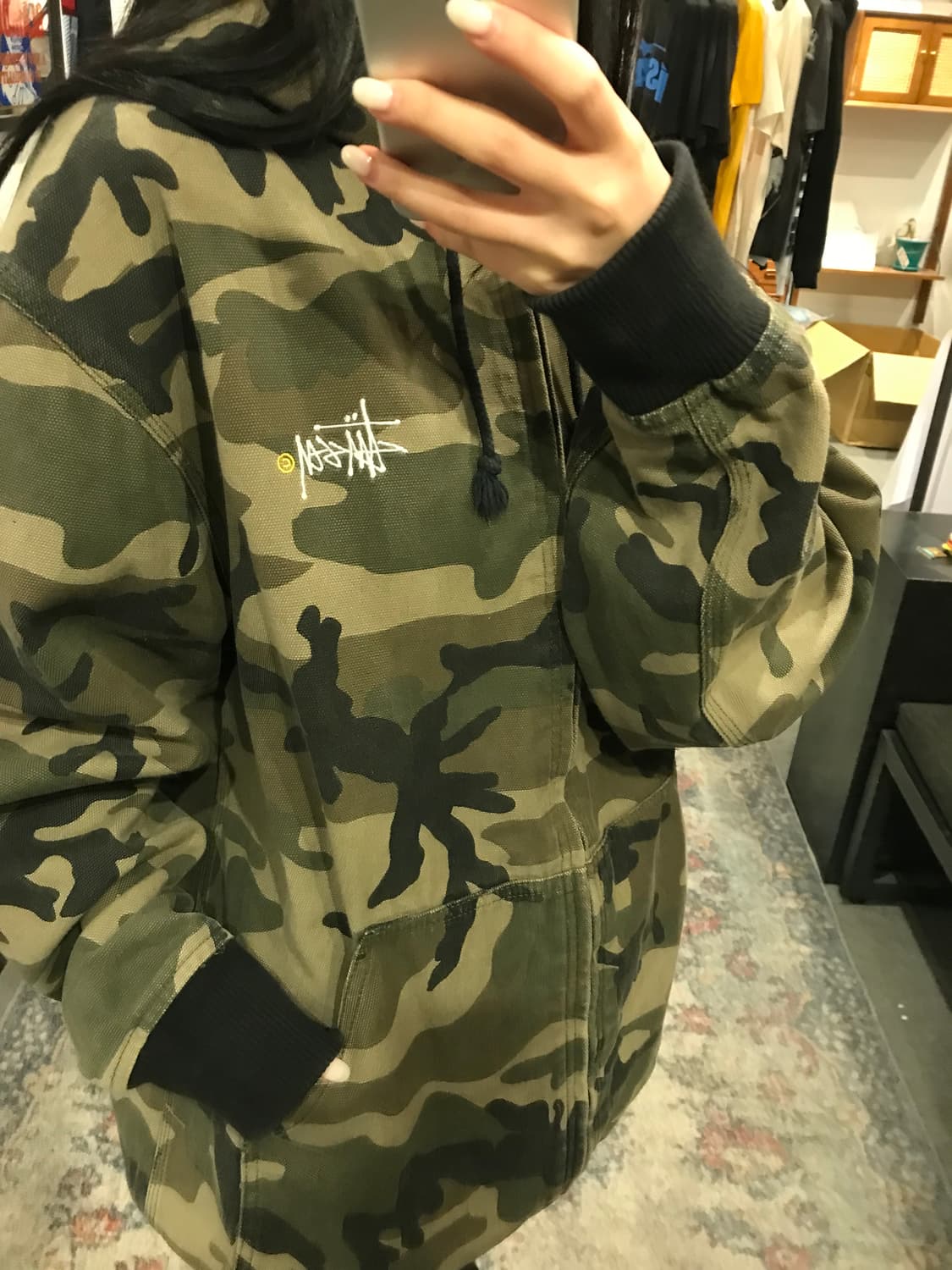 스투시 STUSSY Camo Canvas Zip Hoodie 상품이미지3