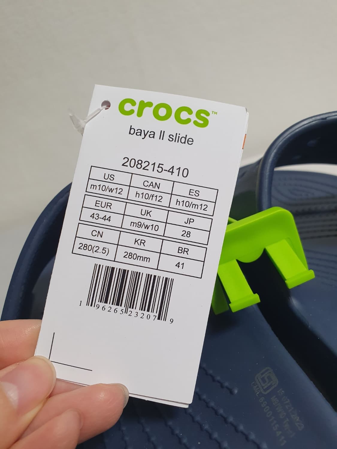 크록스 바야2 슬라이드 네이비 280mm 새상품 슬리퍼 상품이미지6