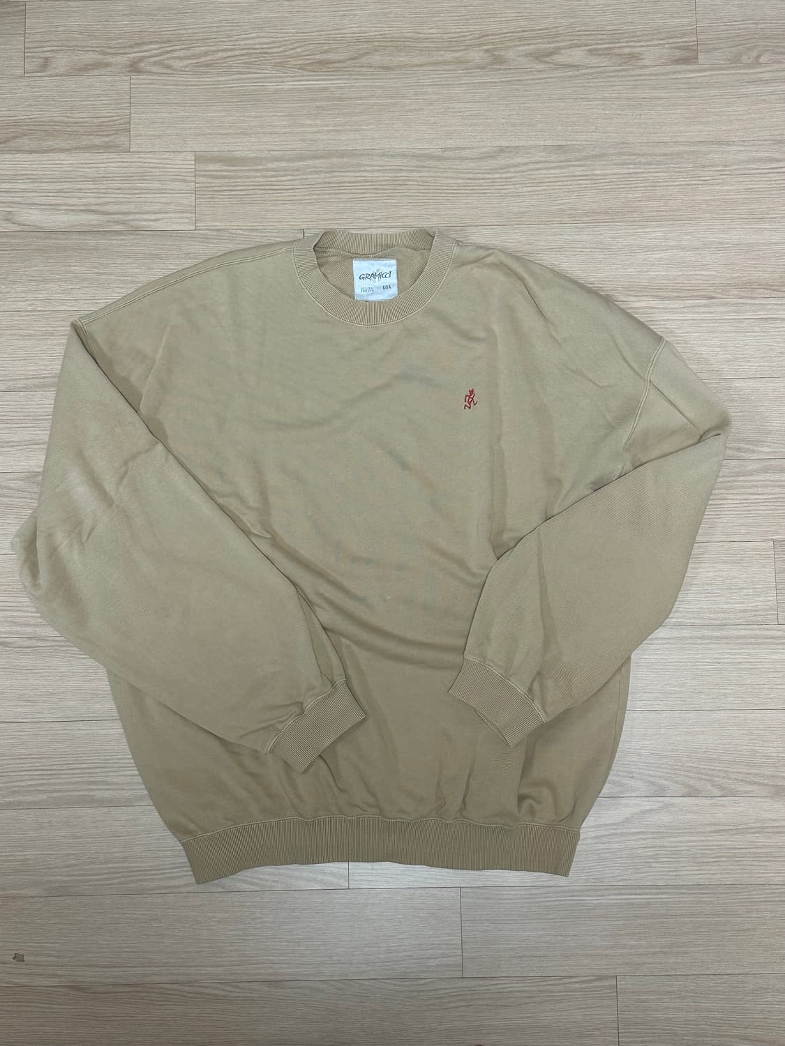 [XL] 그라미치 원포인트 맨투맨 베이지 상품이미지2