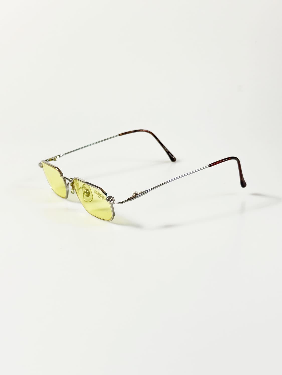 SERENO 실버 메탈 슬림 스퀘어 빈티지 틴트 안경 상품이미지3