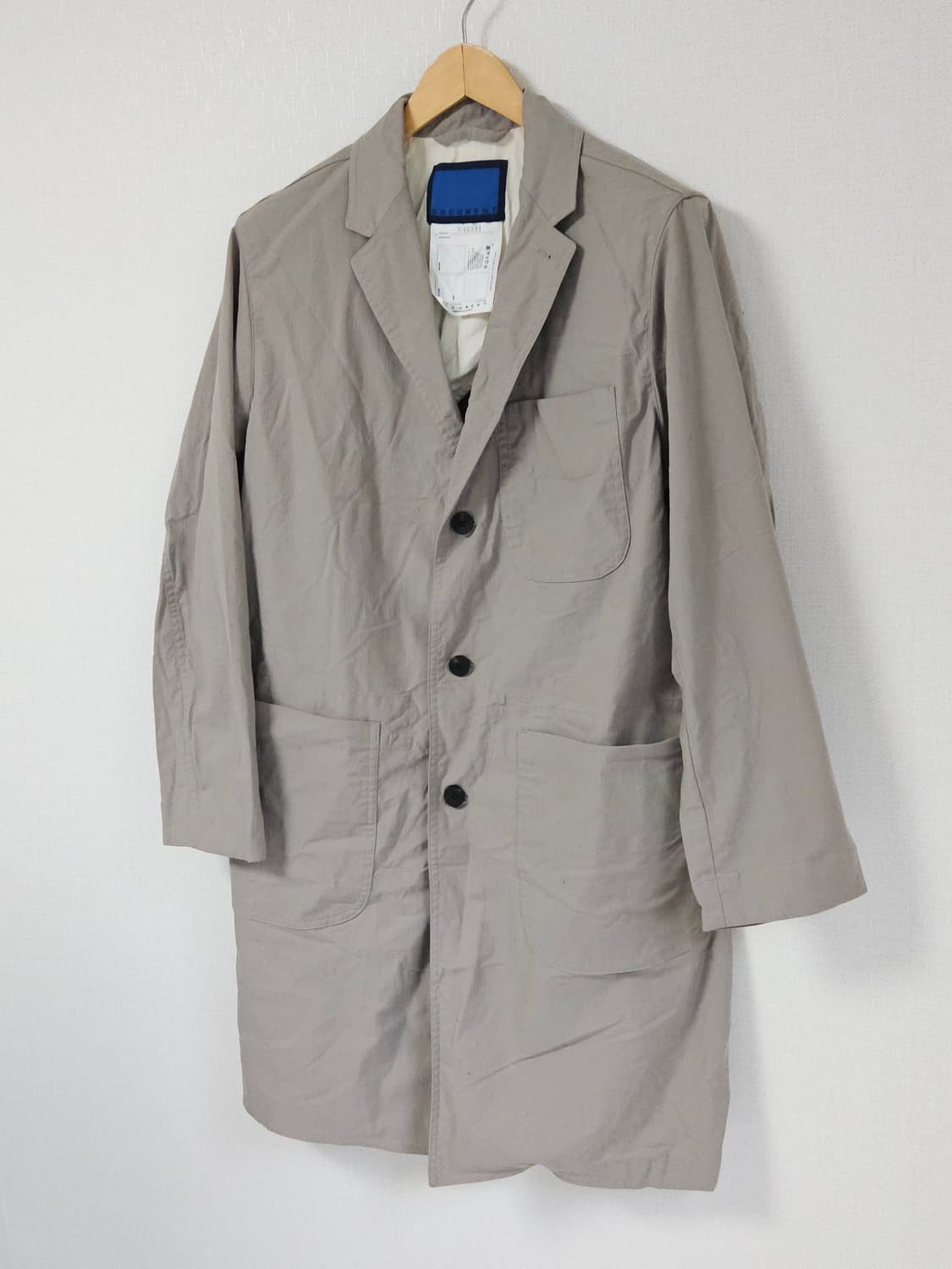 도큐먼트 코튼 랩 코트자켓 M 상품이미지1