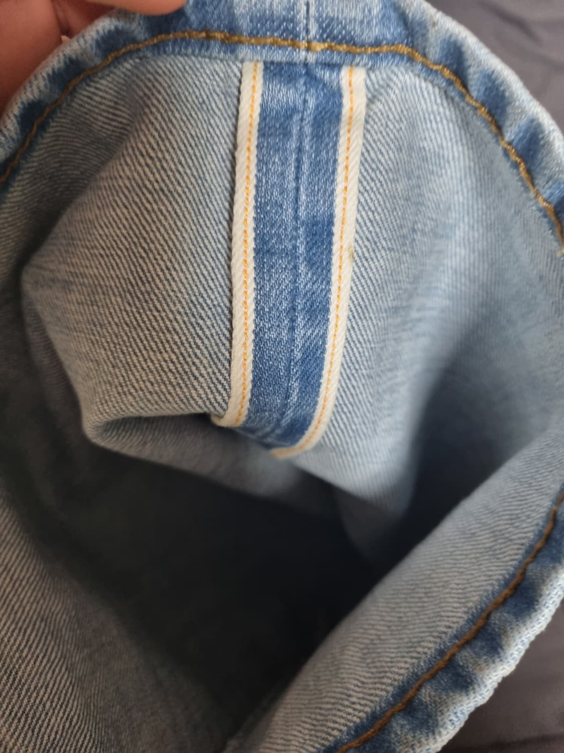 아웃스탠딩 셀비지 워싱 데님 팬츠 상품이미지5