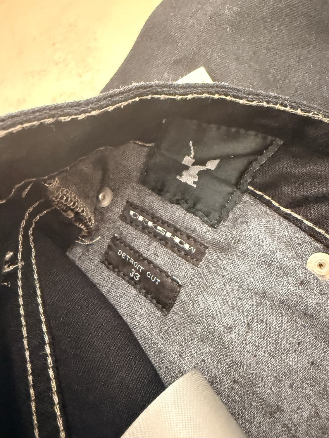 [33] 1회착 릭오웬스 다크쉐도우 디트로이트 컷 코팅 데님 상품이미지8