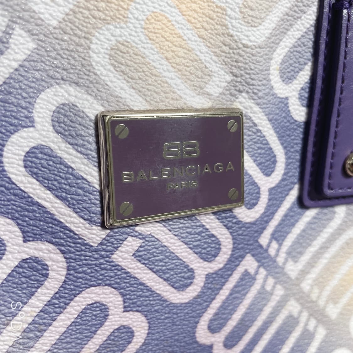 발렌시아가 BB로고   토트백 퍼플 상품이미지2