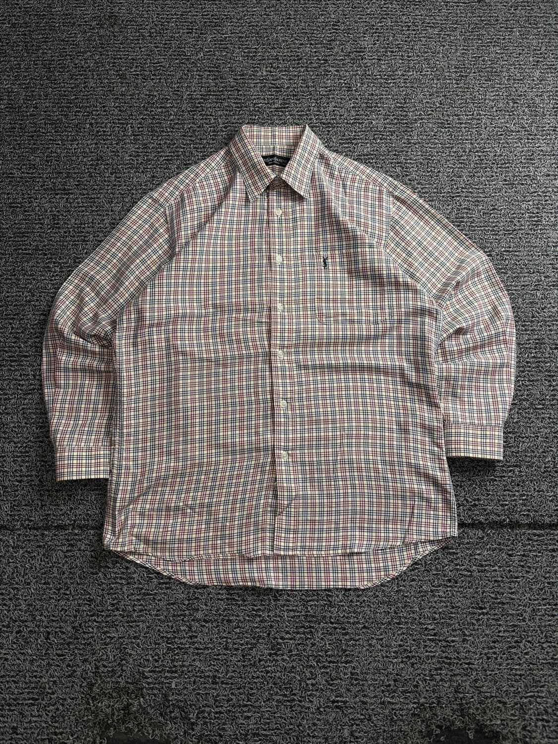 90s YSL 입생로랑 아카이브 패턴 셔츠 4064 상품이미지2