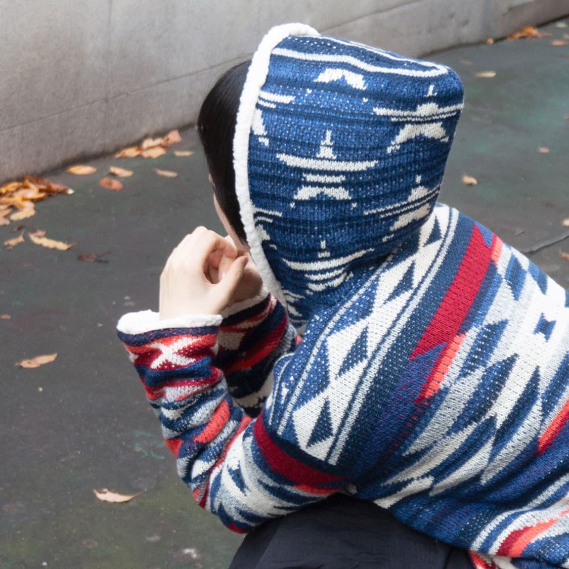 윈터 네이티브 보아 후드집업 상품이미지2